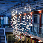 Zathaara Glass Feather Shape Chandelier - Lamp Outdoor