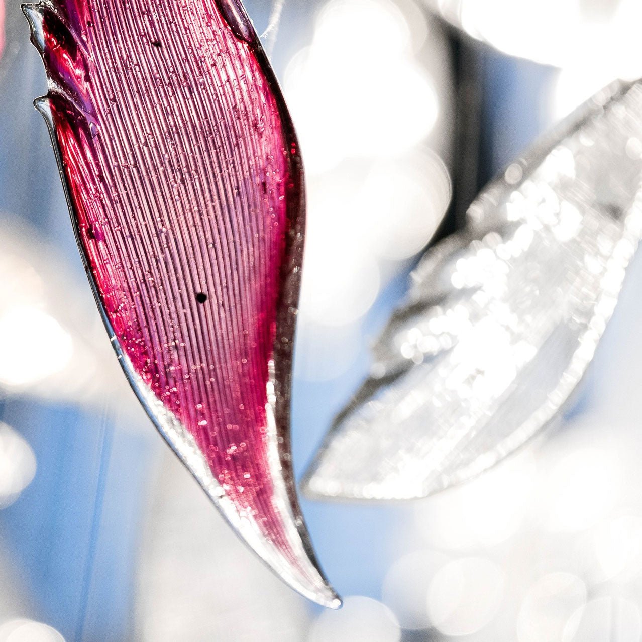 Zathaara Glass Feather Shape Chandelier - Lamp Outdoor