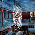 Zathaara Glass Feather Shape Chandelier - Lamp Outdoor