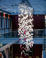 Zathaara Glass Feather Shape Chandelier - Lamp Outdoor