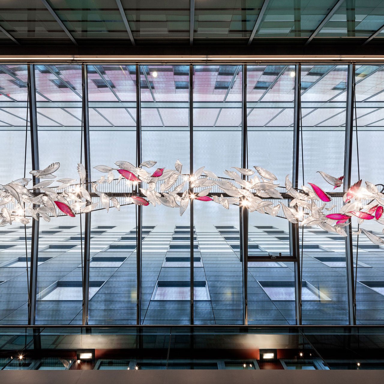 Zathaara Glass Feather Shape Chandelier - Lamp Outdoor