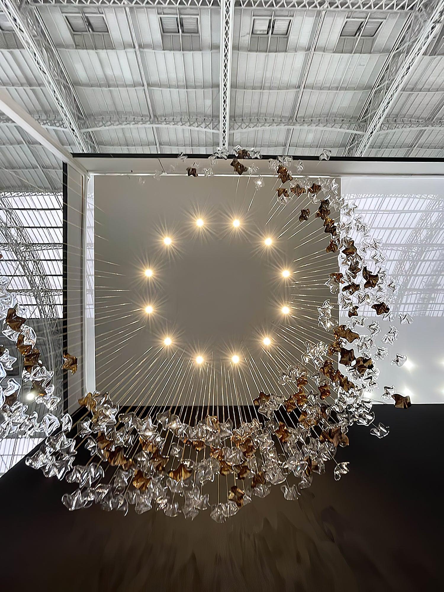 Cezorisra Luxury Brass Linear Chandelier - Lamp Outdoor