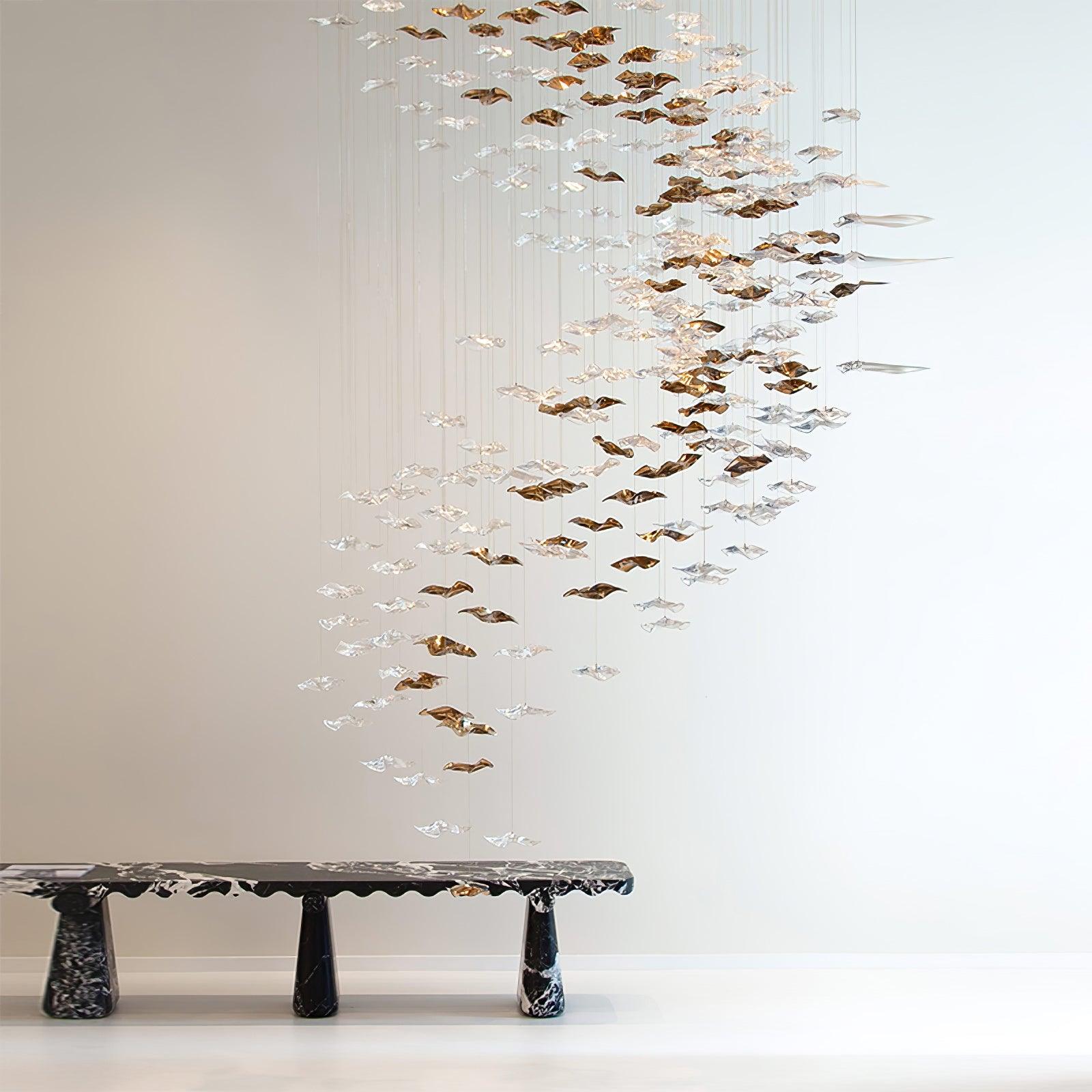Vecarisra Luxury Tidal Art Glass Pendants Lamp - Lamp Outdoor
