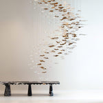 Nephele Crystal Leaf Chandelier - Lamp Outdoor