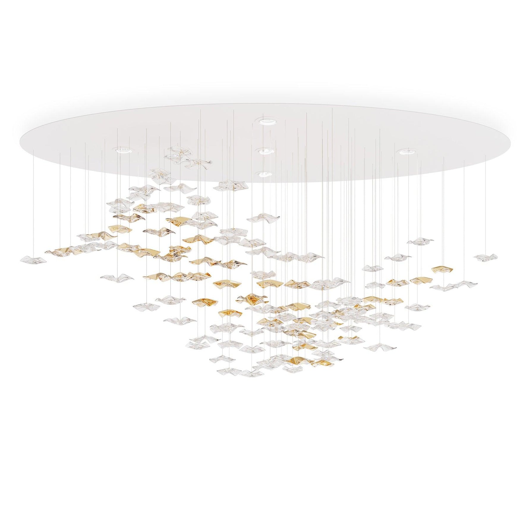 Nephele Crystal Leaf Chandelier - Lamp Outdoor