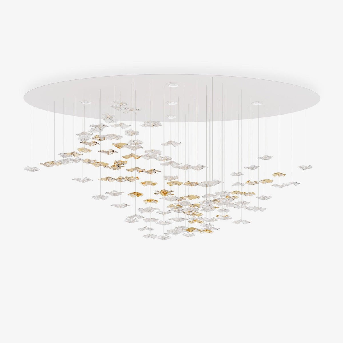 Nephele Crystal Leaf Chandelier - Lamp Outdoor