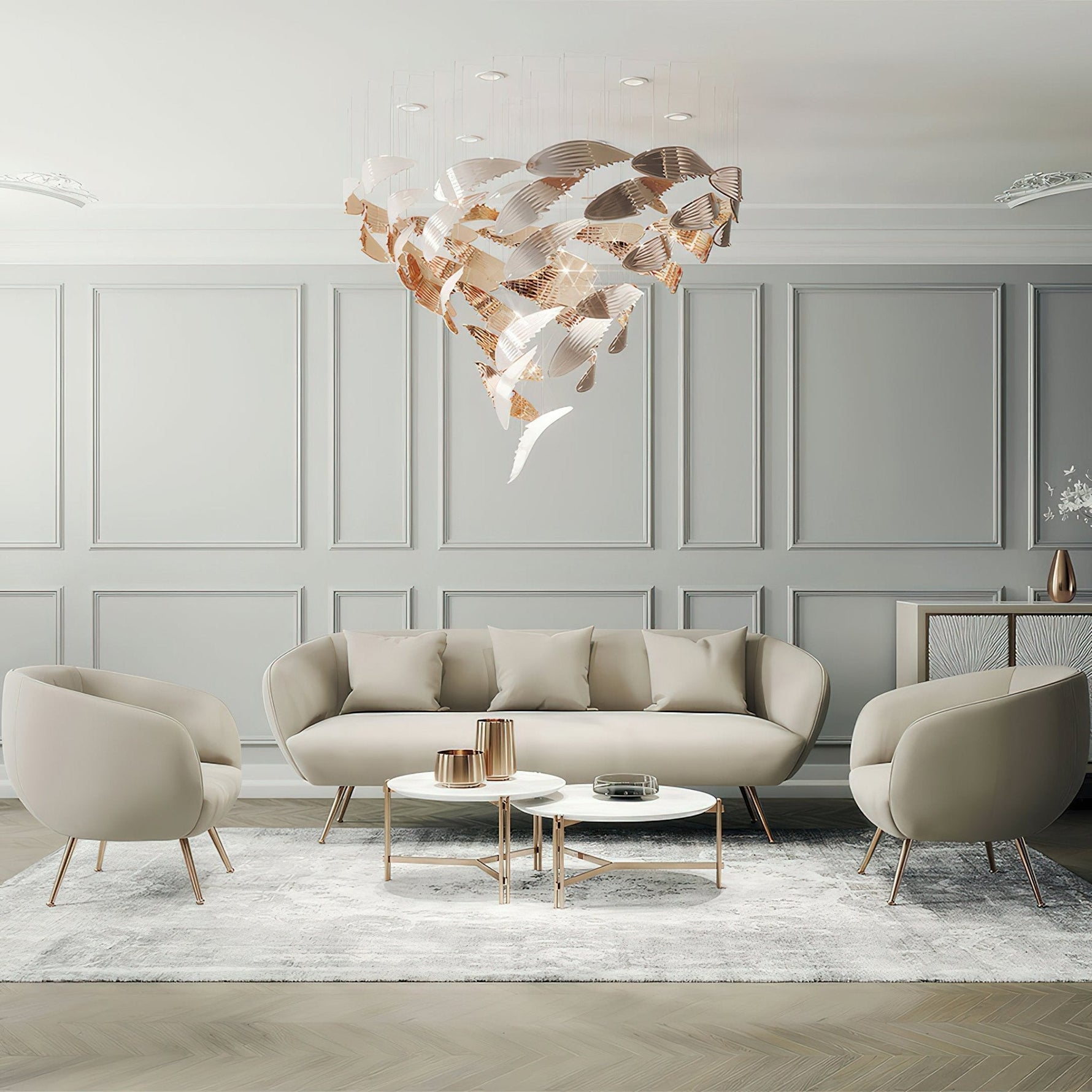 Alvenan Bird Flock Chandelier - Lamp Outdoor