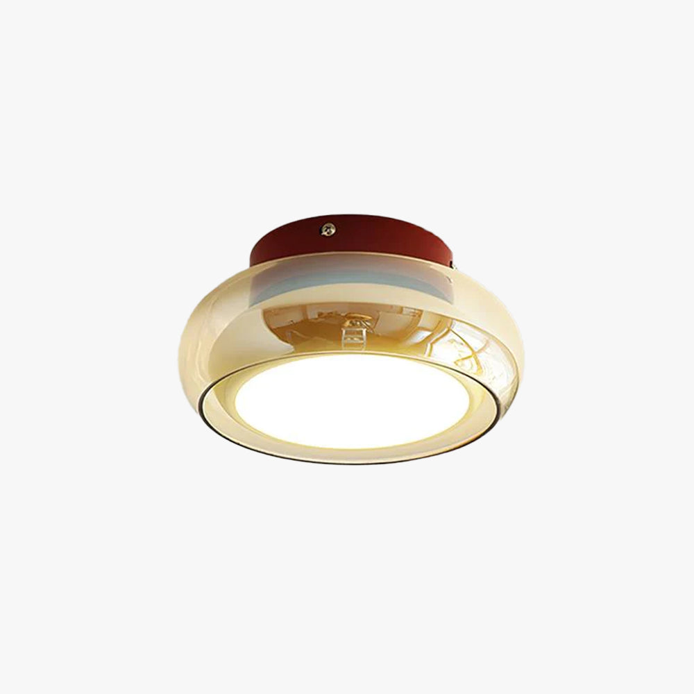 June Retro Glass Flush Mount Ceiling Light - Lamp Outdoor