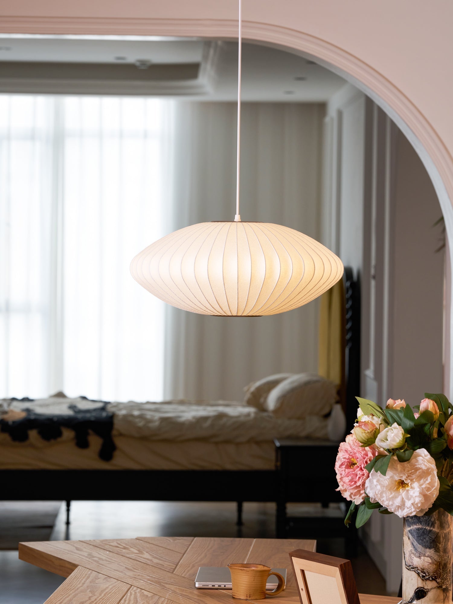 Bubble Mulberry Silk Pendant Lamp - Lamp Outdoor