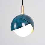 Solara Pendant Lamp Brass Nested Opal Globe Modern - Letslighting