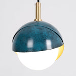 Solara Pendant Lamp Brass Nested Opal Globe Modern - Letslighting