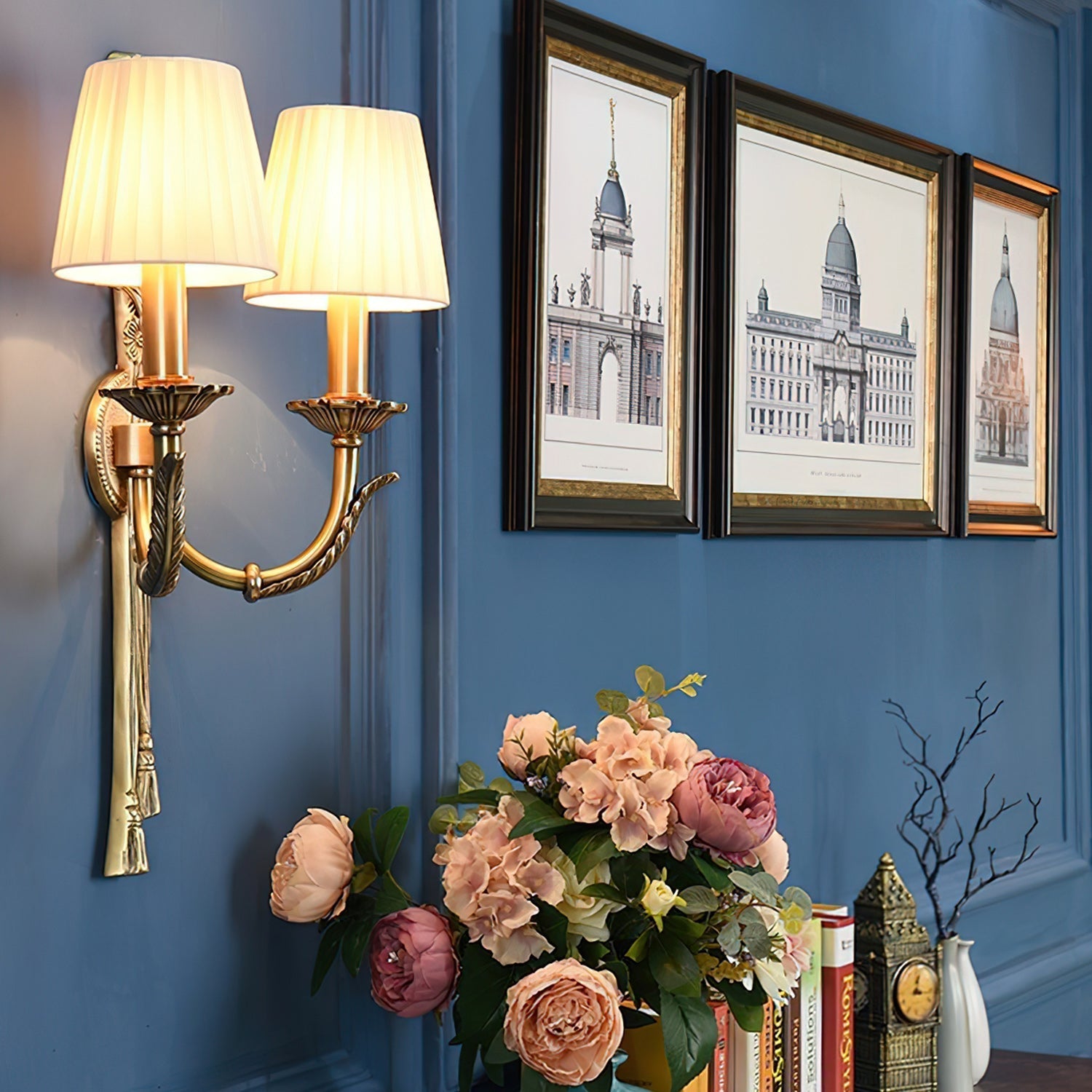 Danbury Contemporary Brass Wall Light