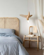 Elsilor Avian-Inspired Wood Pendant Light - Lamp Outdoor