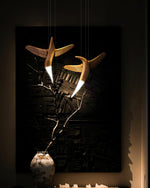 Elsilor Avian-Inspired Wood Pendant Light - Lamp Outdoor