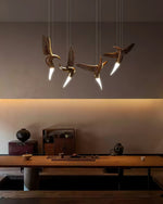 Elsilor Avian-Inspired Wood Pendant Light - Lamp Outdoor