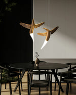 Elsilor Avian-Inspired Wood Pendant Light - Lamp Outdoor