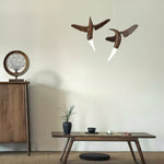Elsilor Avian-Inspired Wood Pendant Light - Lamp Outdoor