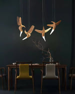 Elsilor Avian-Inspired Wood Pendant Light - Lamp Outdoor