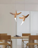 Elsilor Avian-Inspired Wood Pendant Light - Lamp Outdoor