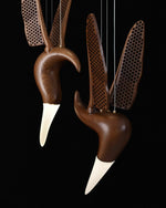 Elsilor Avian-Inspired Wood Pendant Light - Lamp Outdoor