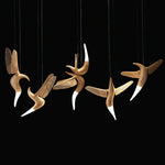 Elsilor Avian-Inspired Wood Pendant Light - Lamp Outdoor