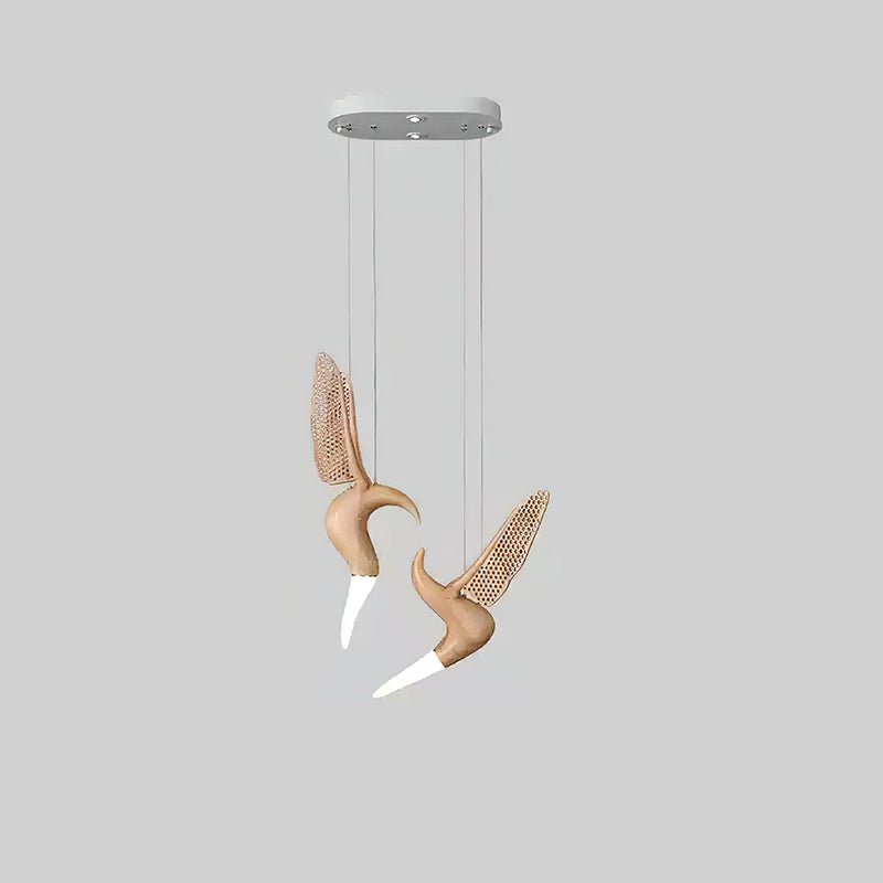 Elsilor Avian-Inspired Wood Pendant Light - Lamp Outdoor