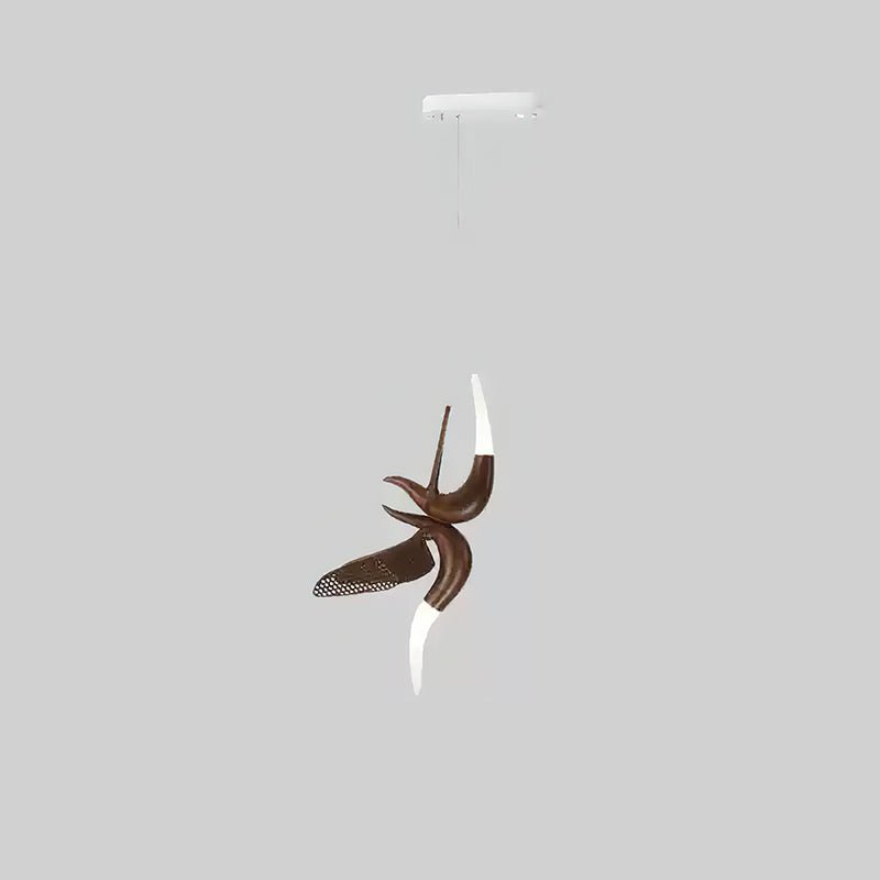 Elsilor Avian-Inspired Wood Pendant Light - Lamp Outdoor
