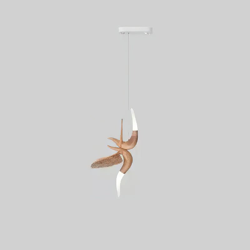 Elsilor Avian-Inspired Wood Pendant Light - Lamp Outdoor