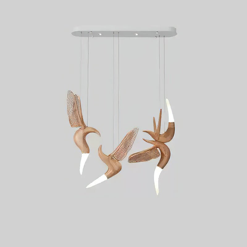 Elsilor Avian-Inspired Wood Pendant Light - Lamp Outdoor