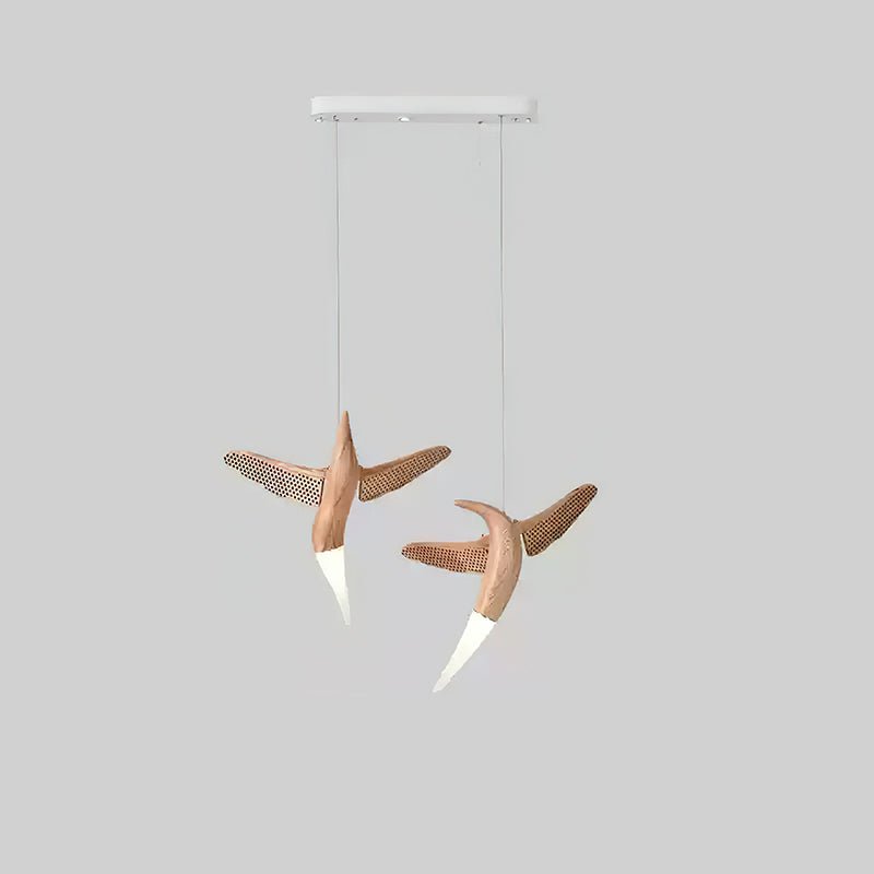 Elsilor Avian-Inspired Wood Pendant Light - Lamp Outdoor