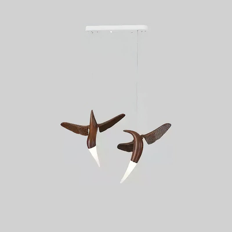 Elsilor Avian-Inspired Wood Pendant Light - Lamp Outdoor