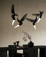 Elsilor Avian-Inspired Wood Pendant Light - Lamp Outdoor