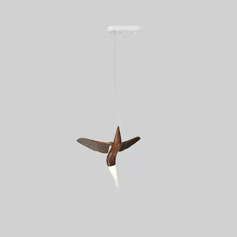 Elsilor Avian-Inspired Wood Pendant Light - Lamp Outdoor