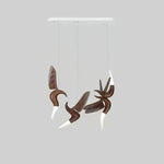 Elsilor Avian-Inspired Wood Pendant Light - Lamp Outdoor