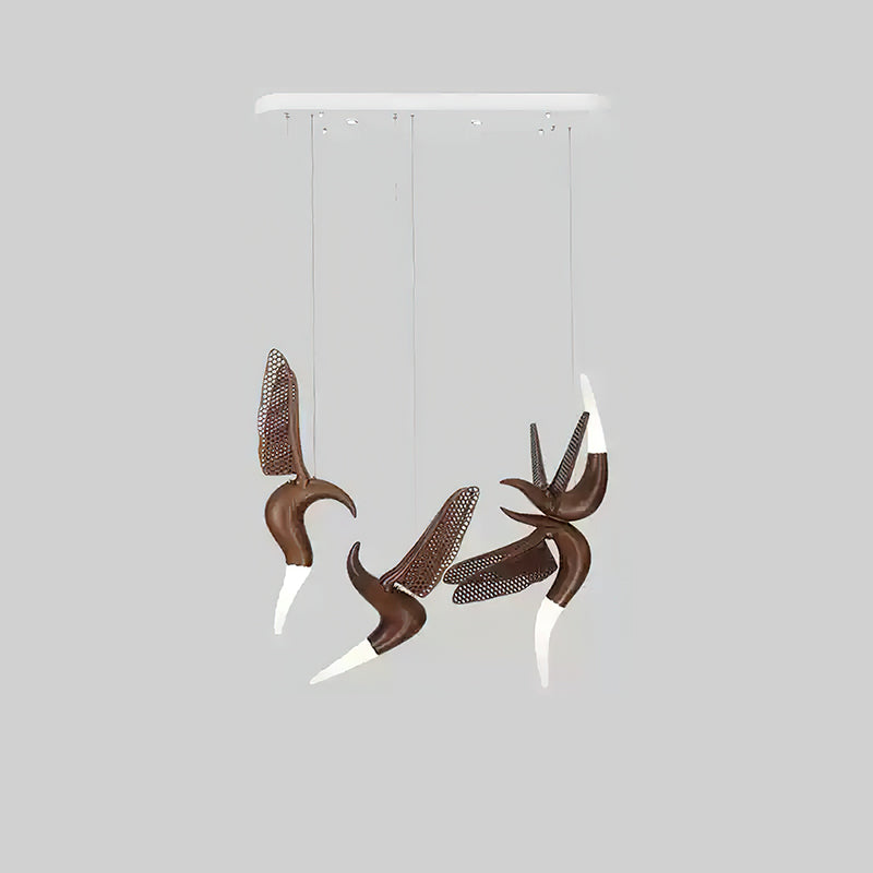 Elsilor Avian-Inspired Wood Pendant Light - Lamp Outdoor