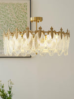 Decorative Pattern Glass Round Chandelier - Lamp Outdoor