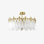 Decorative Pattern Glass Round Chandelier - Lamp Outdoor