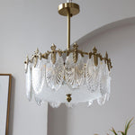 Decorative Pattern Glass Round Chandelier - Lamp Outdoor
