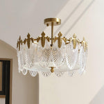 Decorative Pattern Glass Round Chandelier - Lamp Outdoor