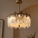 Decorative Pattern Glass Round Chandelier - Lamp Outdoor