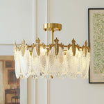 Decorative Pattern Glass Round Chandelier - Lamp Outdoor