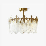 Decorative Pattern Glass Round Chandelier - Lamp Outdoor