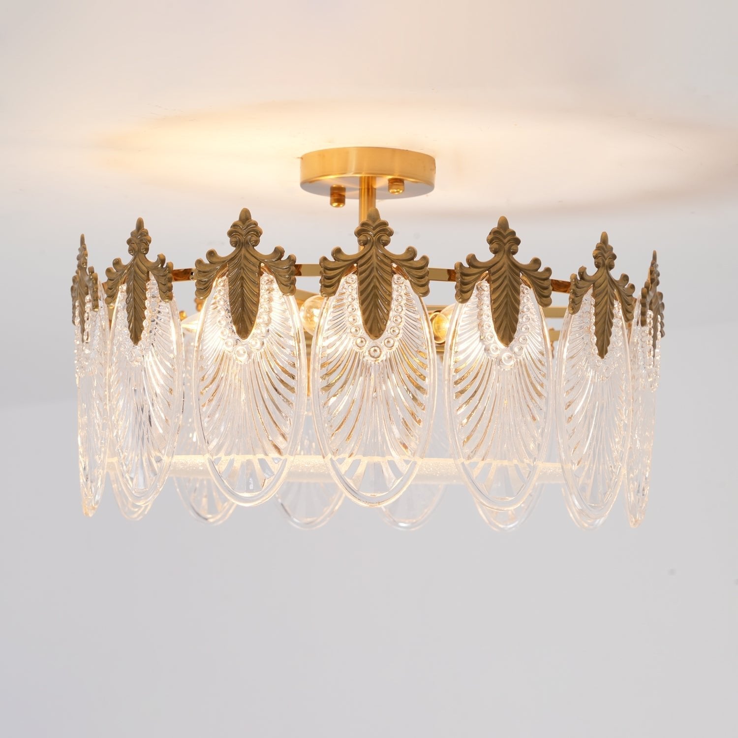 Decorative Pattern Glass Round Chandelier - Lamp Outdoor