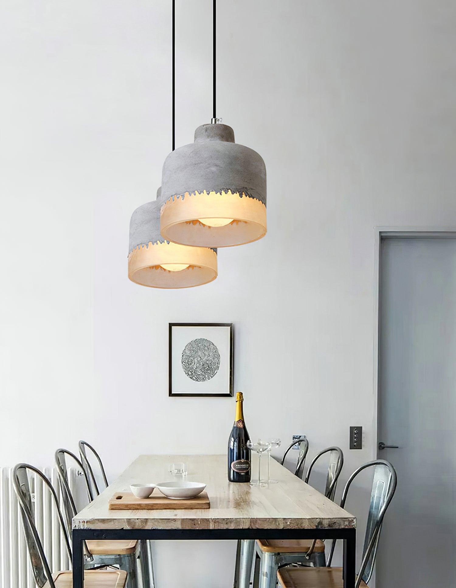 Delia Cement Pendant Light - Lamp Outdoor