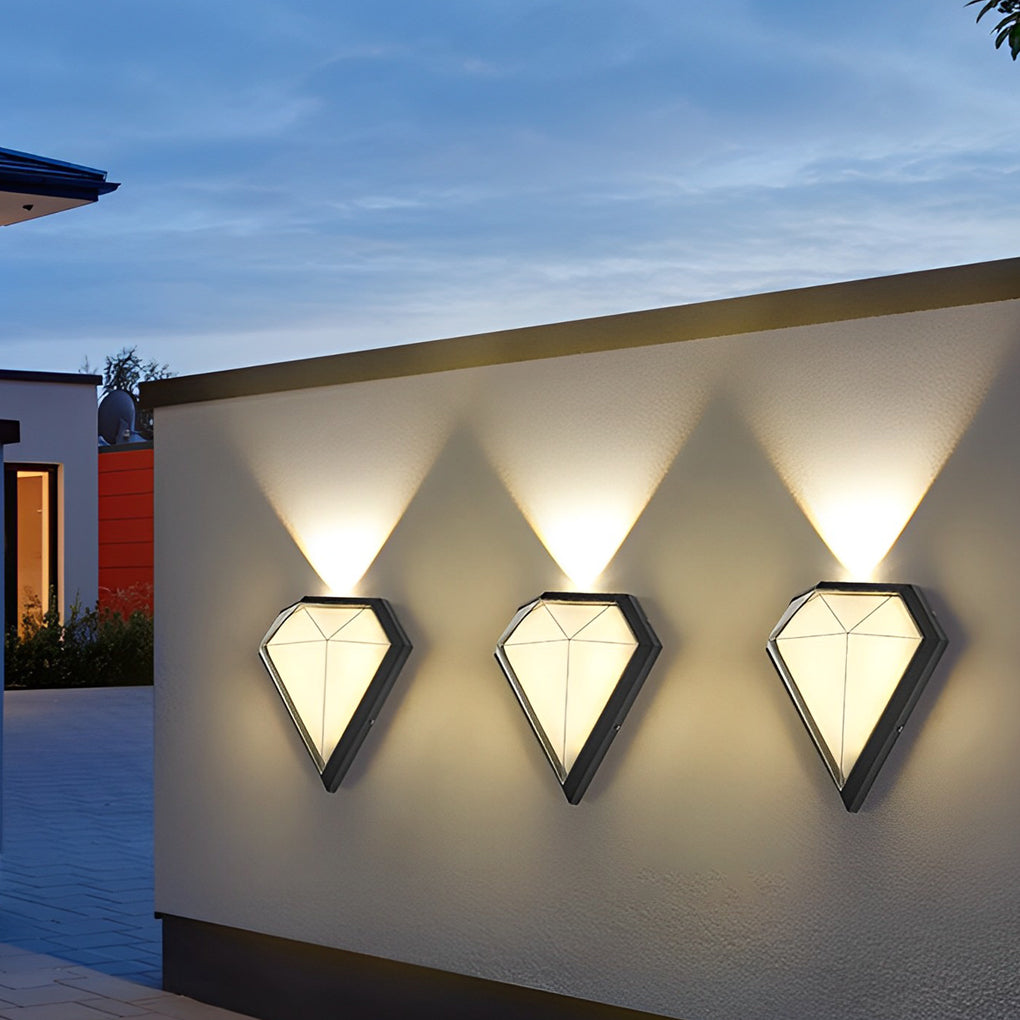Creative Geometric LED Waterproof Black Modern Wall Lamp Exterior Lights - Lamp Outdoor