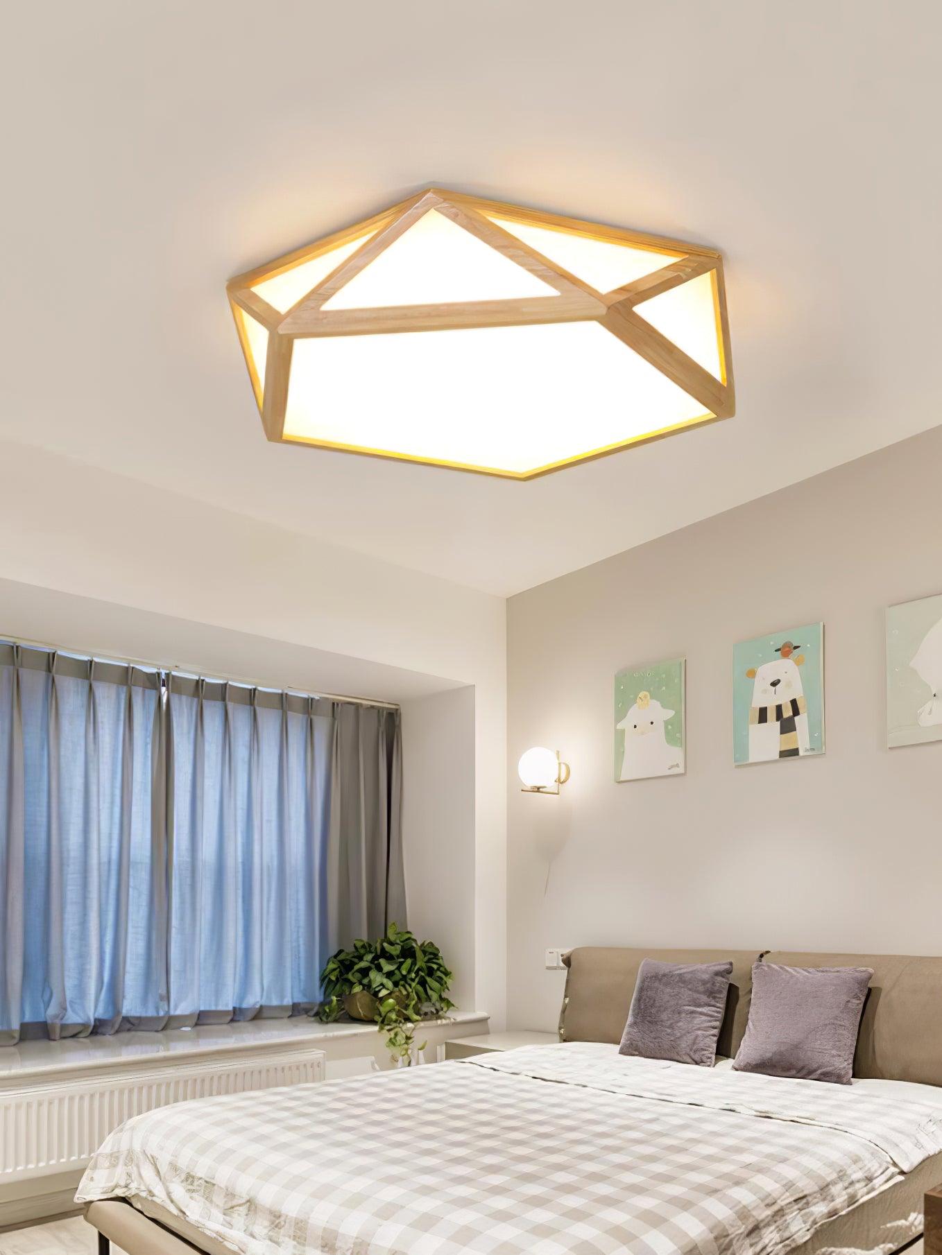 Diamond Wooden Ceiling Lamp - Lamp Outdoor