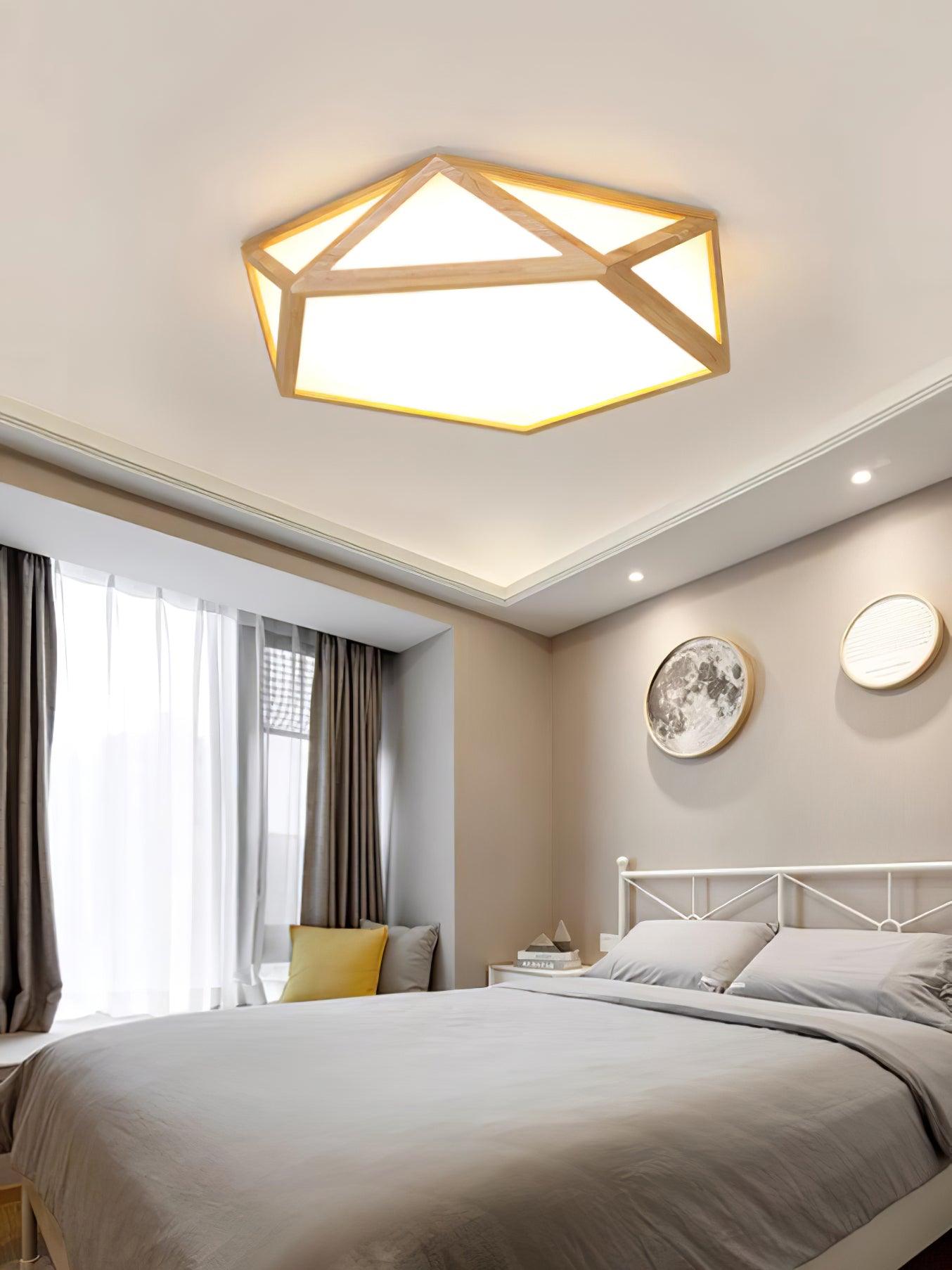 Diamond Wooden Ceiling Lamp - Lamp Outdoor