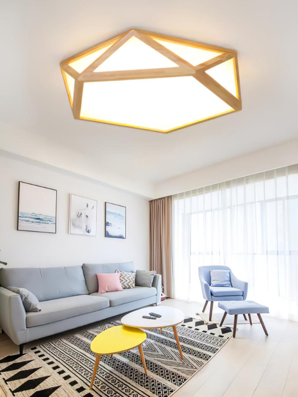 Diamond Wooden Ceiling Lamp - Lamp Outdoor