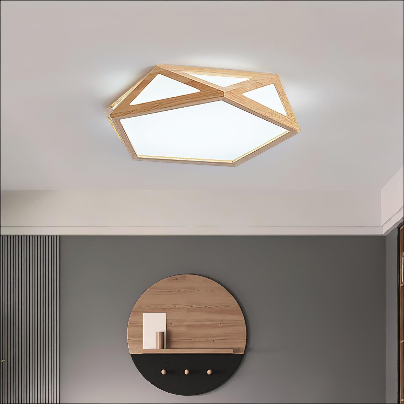Diamond Wooden Ceiling Lamp - Lamp Outdoor