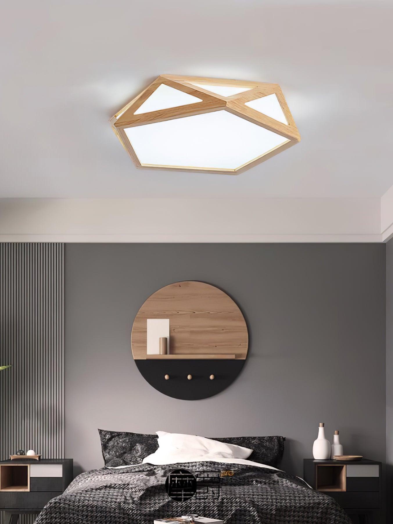 Diamond Wooden Ceiling Lamp - Lamp Outdoor